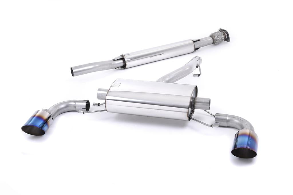 MillTek SSXTY174 Secondary Cat-back Resonated. 'Burnt' Titanium Tips - ECE Approved