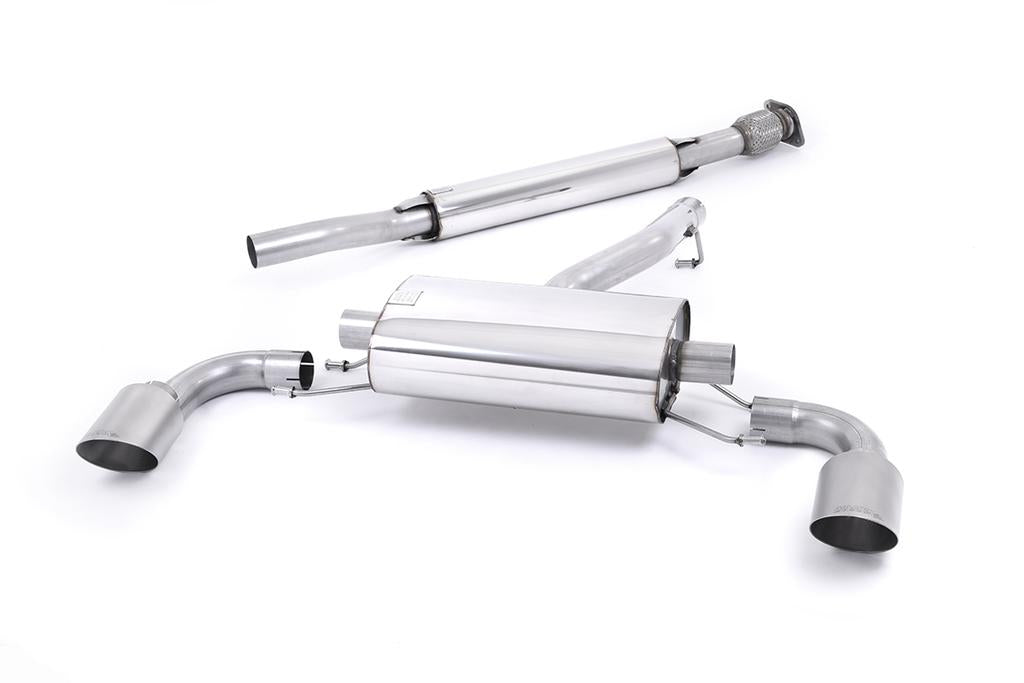 MillTek SSXTY175 Secondary Cat-back Resonated. Brushed Titanium Tips - ECE Approved