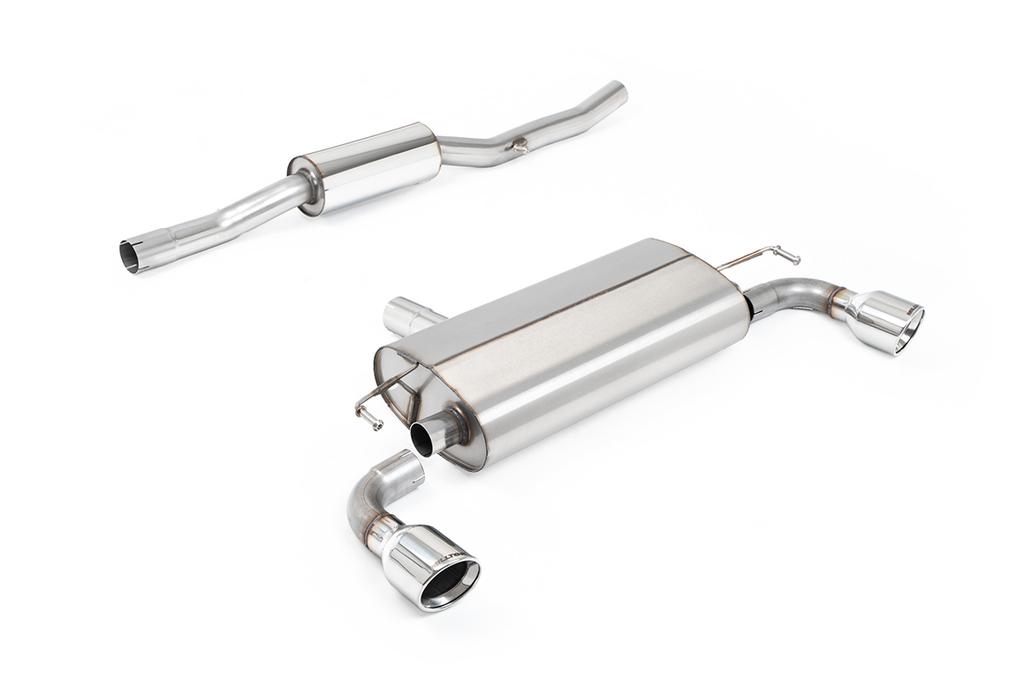 MillTek SSXVW773 Cat-back V2 Resonated with Jet-100 Inward Rolled Tips