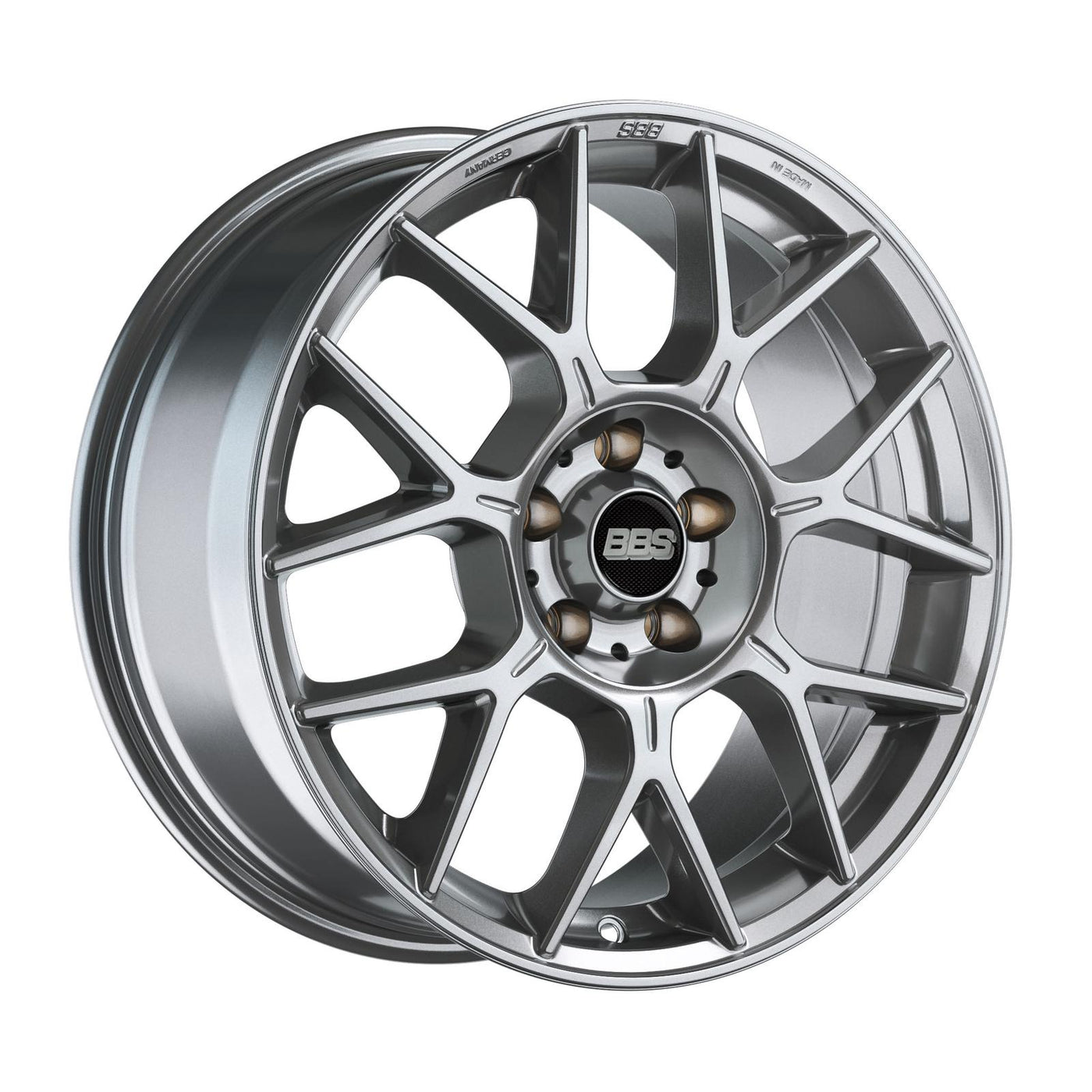 BBS XR alloy wheel in Platinum Grey - 8x18 PCD5x112 Offset44