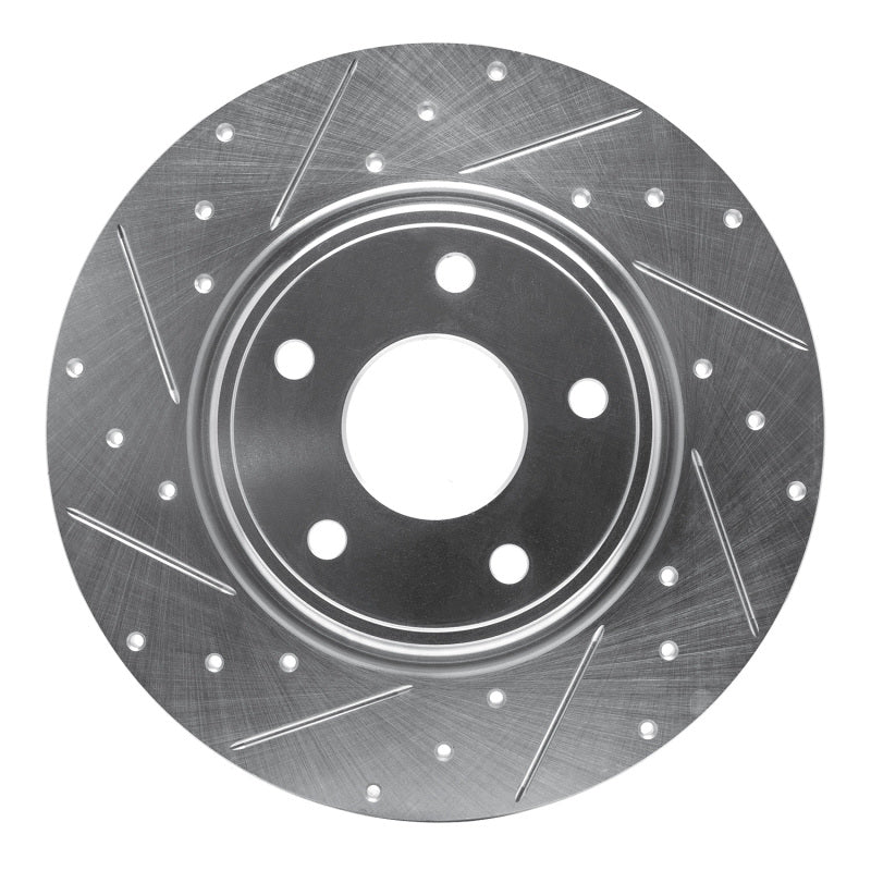 R1 Concepts R1 12-20 Chrysler Town & Country Rear Left Drilled & Slotted Silver Brake Rotor