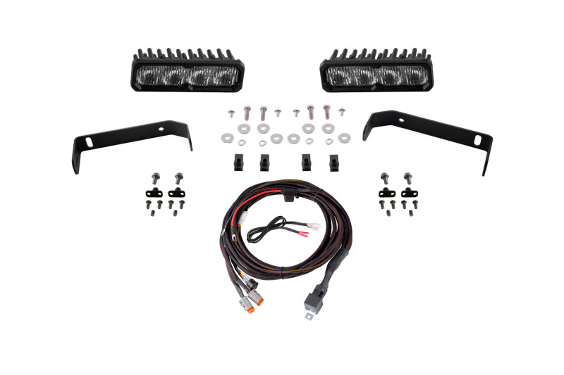 Diode Dynamics 2019-2021 Ford Ranger SS6 Sport LED Kit White Fog 6000K