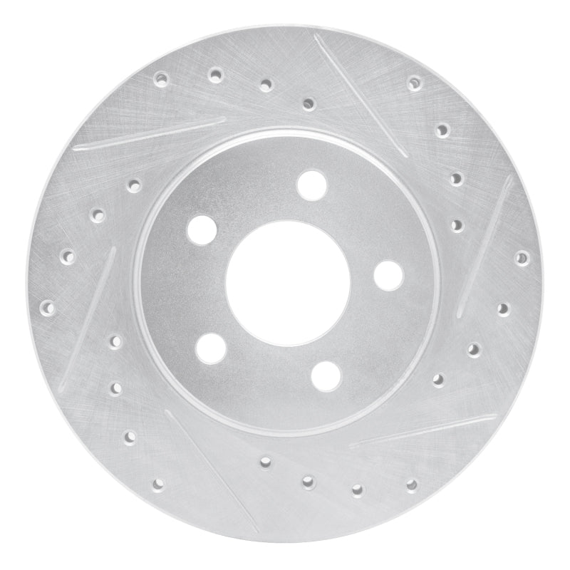 R1 Concepts R1 95-00 Chrysler CIRRUS Front Right Drilled & Slotted Silver Brake Rotor