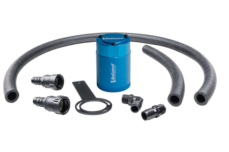 Volant 18-25 Jeep Wrangler/Gladiator JLU/JL/JT 3oz Aluminum Oil Catch Can w/Mounting Bracket - Blue