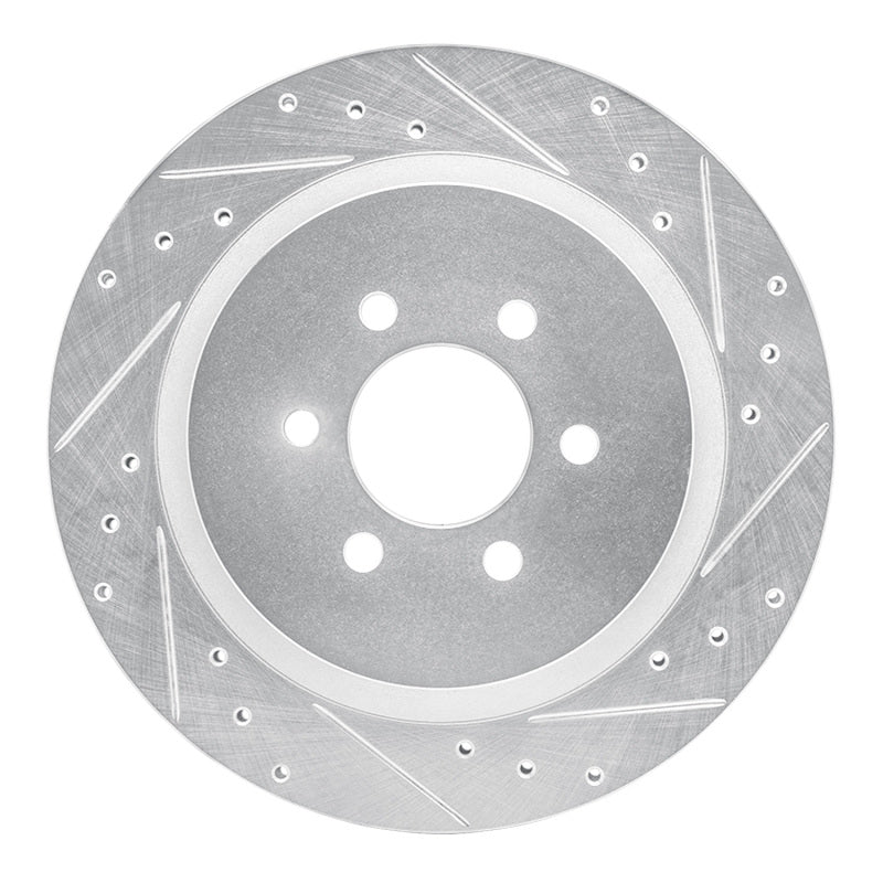 R1 Concepts R1 92-02 Dodge Viper Rear Right Drilled & Slotted Silver Brake Rotor