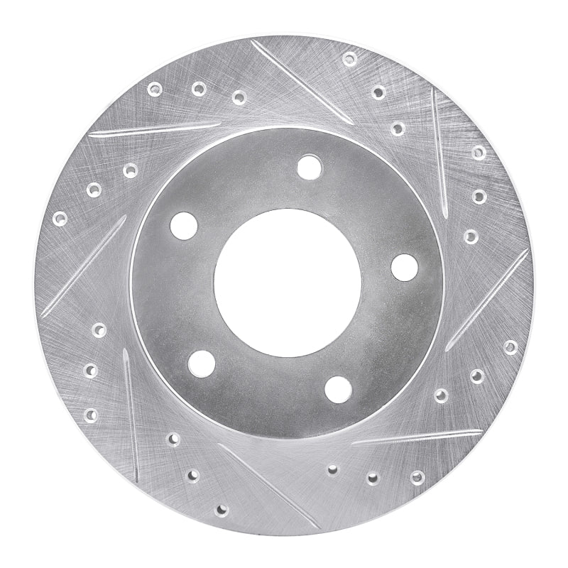 R1 Concepts R1 77-80 Buick LeSabre Rear Right Drilled & Slotted Silver Brake Rotor
