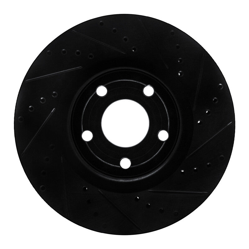 R1 Concepts R1 20-25 Ford BRONCO Sport Front Right Drilled & Slotted Black Brake Rotor