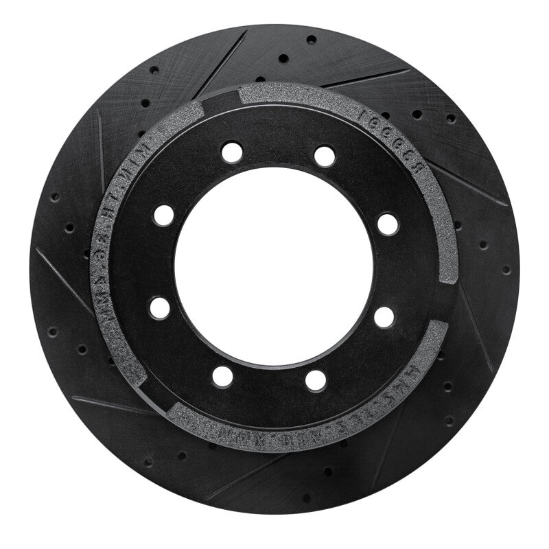 R1 Concepts R1 11-22 Ford F-350 Super Duty 2WD Rear Left Drilled & Slotted Black Brake Rotor