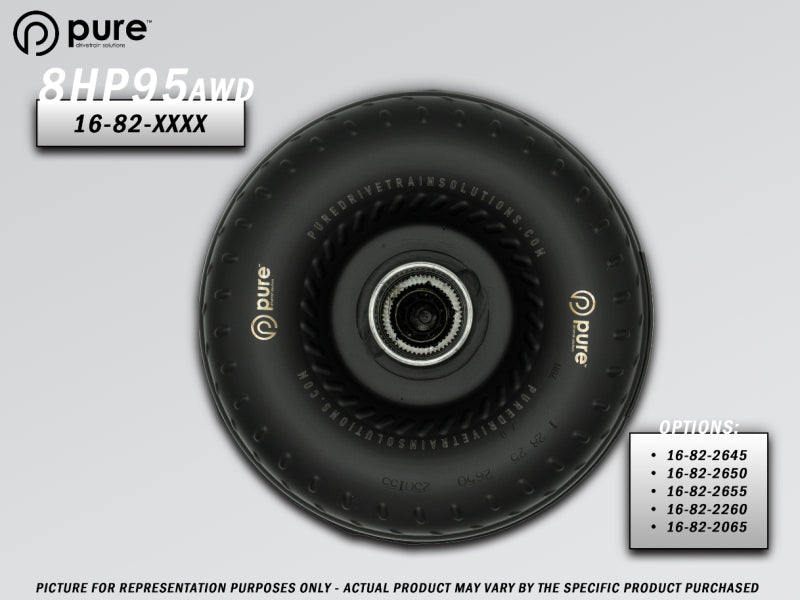 Pure Drivetrain Solutions Pure Drivetrain 8HP95 High Performance Billet Race Torque Converter - 20/65 Stator - AWD