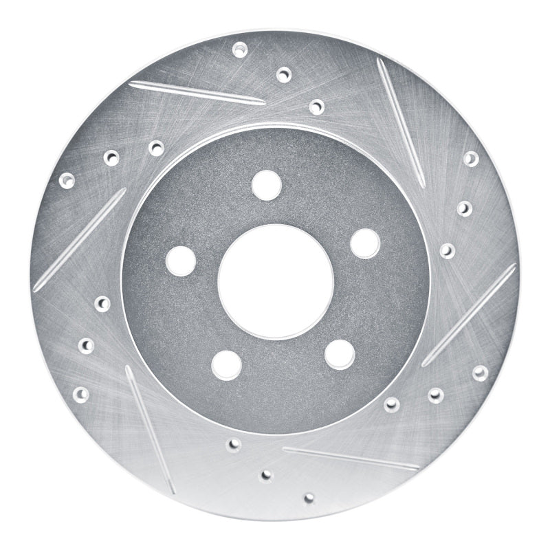 R1 Concepts R1 88-88 Pontiac Fiero Rear Right Front Right Drilled & Slotted Silver Brake Rotor