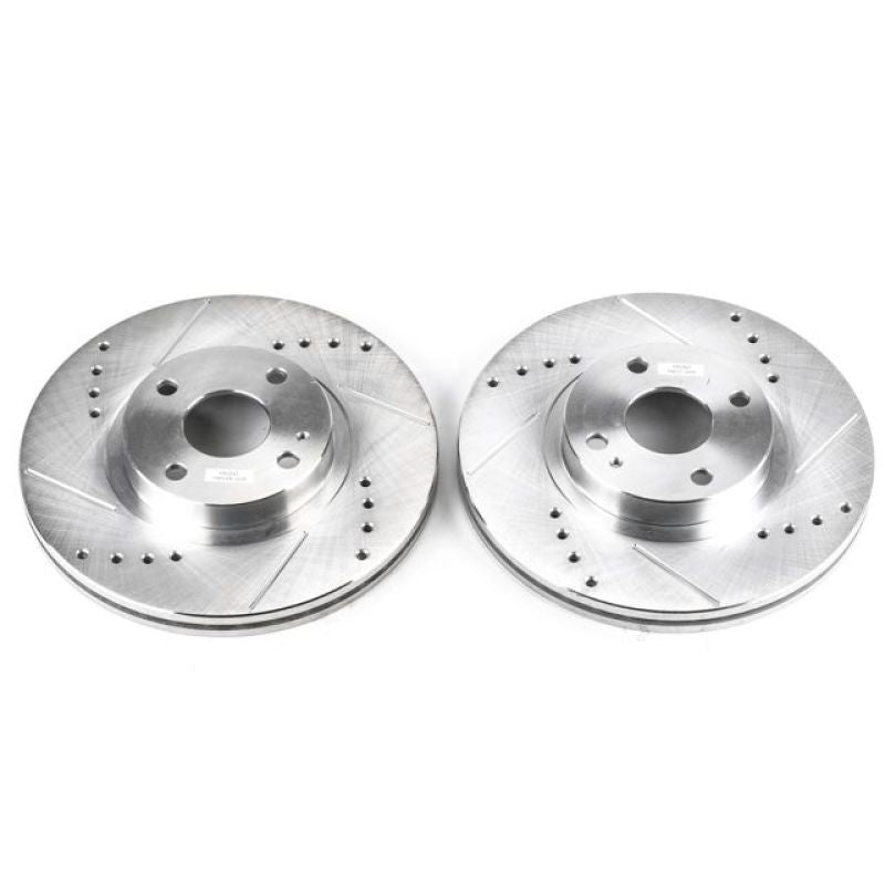 PowerStop Power Stop 01-05 Mazda Miata Front Evolution Drilled & Slotted Rotors - Pair