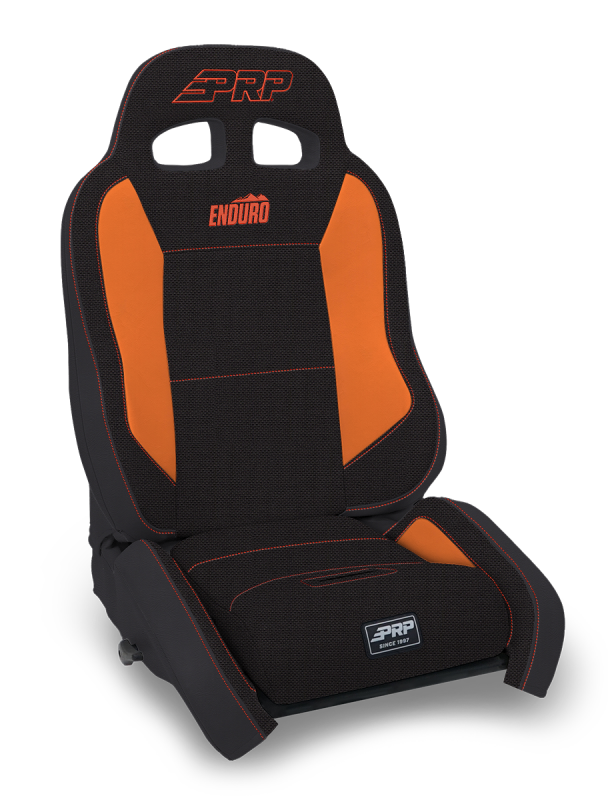 PRP Seats PRP EnduroCrawl Reclining Suspension Seat - Black/Orange Tweed - Passenger