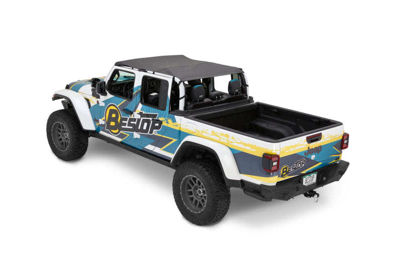 Bestop 20-2023 Jeep Gladiator Header Safari Bikini (Black Diamond)