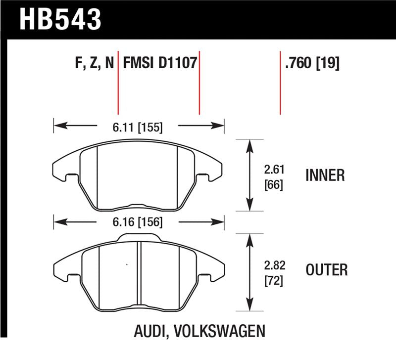 Hawk Performance Hawk HP+ Street Brake Pads