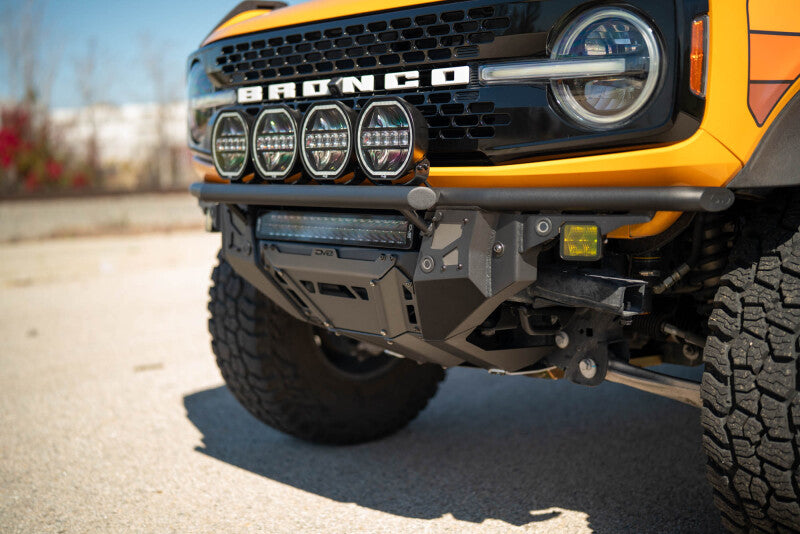 DV8 Offroad 21-25 Ford Bronco Tube Serries Front Bumper - Black Powdercoat