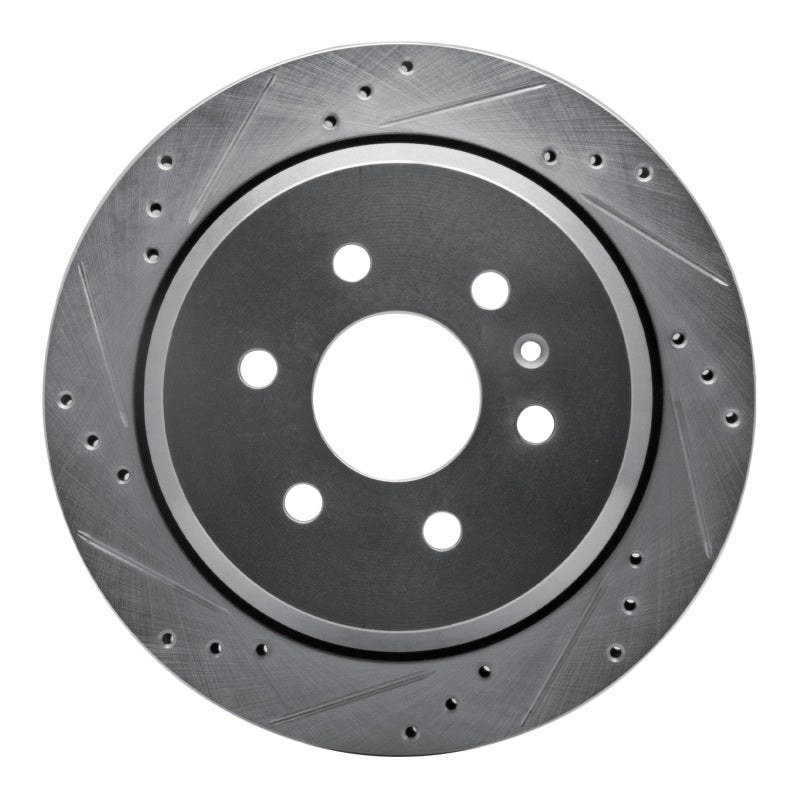 R1 Concepts R1 15-20 Chevrolet Colorado Rear Left Drilled & Slotted Silver Brake Rotor