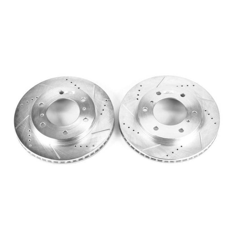 PowerStop Power Stop 00-06 Mitsubishi Montero Front Evolution Drilled & Slotted Rotors - Pair