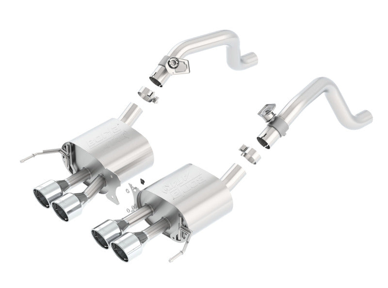 Borla 2014 Chevy Corvette C7 w/ AFM w/o NPP Atak Rear Section Exhaust Quad Rd Rl IC Tips