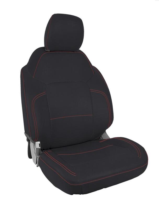 PRP Seats PRP 2021+ Ford Bronco 4 Door Front Seat Covers (Pair) - Black w/ Red Stitching