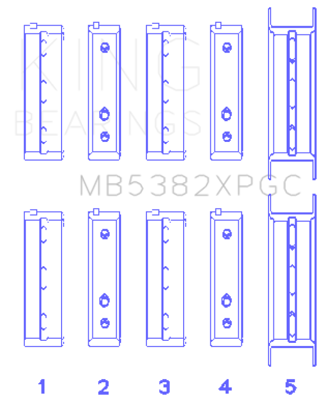 King Engine Bearings King Subaru EJ20/EJ22/EJ25 Including Turbo pMaxKote Performance Main Bearing Set - Size +.026mm