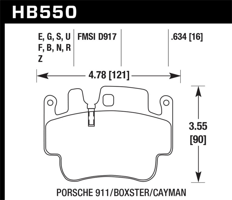 Hawk Performance Hawk 00-07 Porsche Boxster HPS 5.0 Front Brake Pads