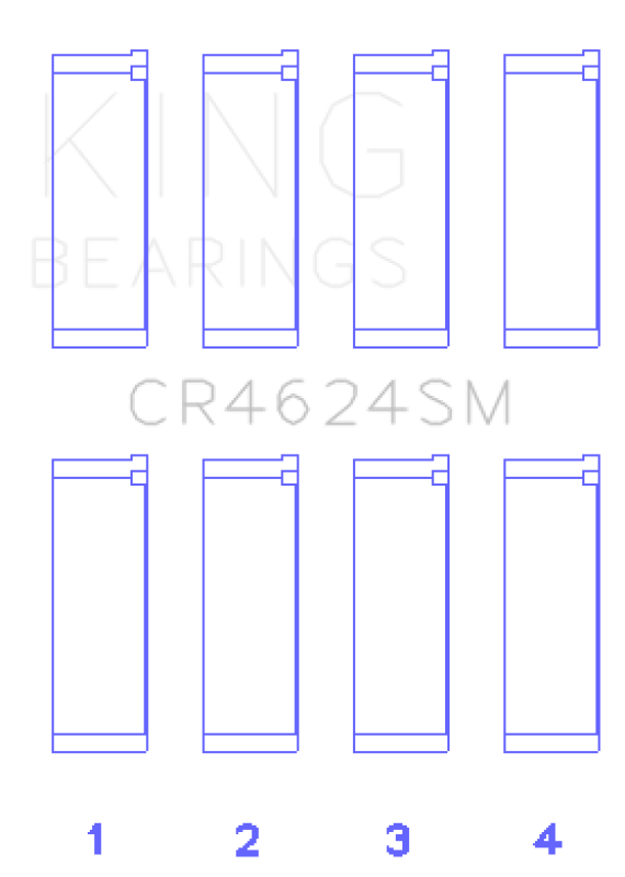 King Engine Bearings Hyundai G4Ke/G4Kc (Size +1.0mm) Connecting Rod Bearing Set