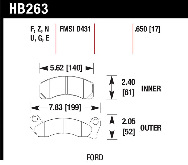 Hawk Performance Ceramic Street Brake Pads