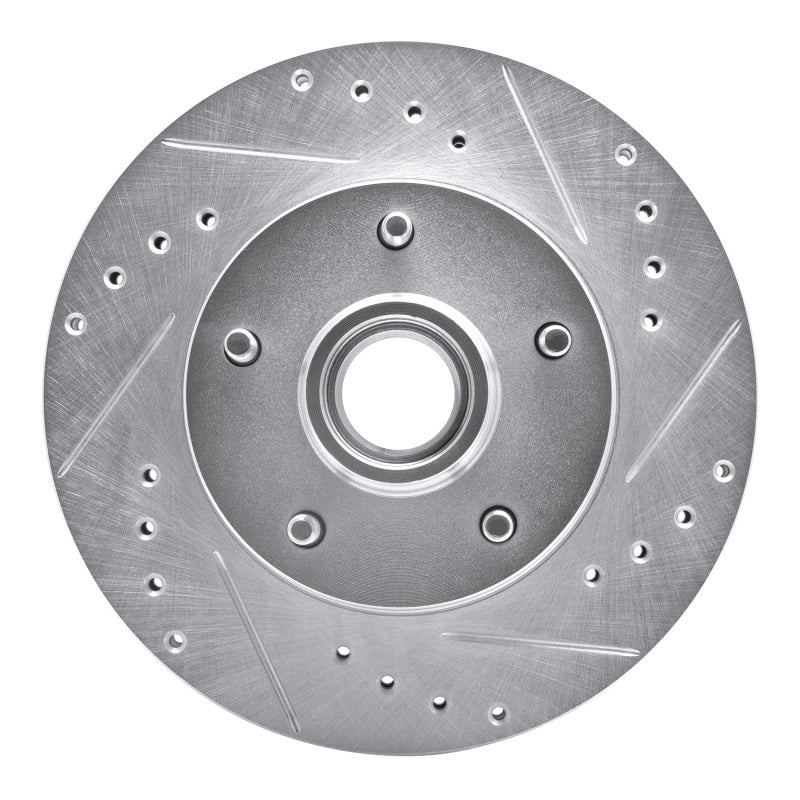 R1 Concepts R1 1978-1990 Buick Electra Front Right Drilled & Slotted Silver Brake Rotor