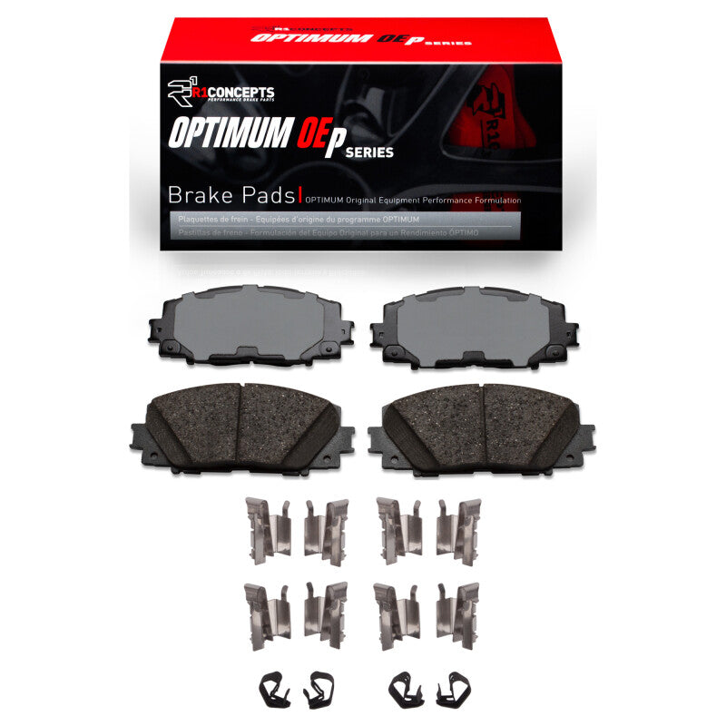 R1 Concepts R1 16-22 Toyota Prius Prime Front Optimum OE Brake Pads & Hardware Kit