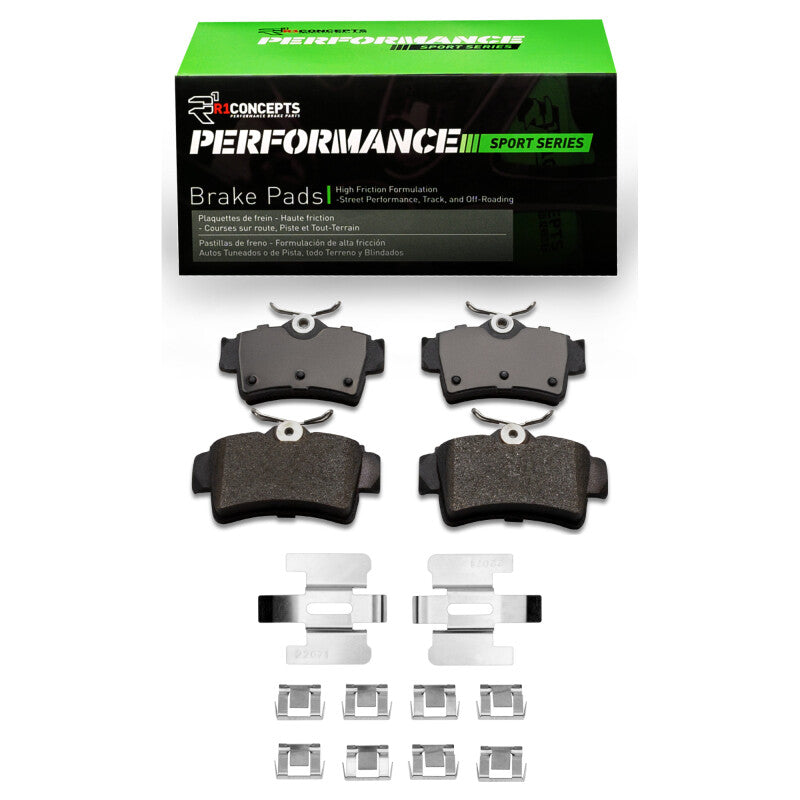 R1 Concepts R1 94-04 Ford Mustang Rear Performance Sport Pads & Hardware Kit