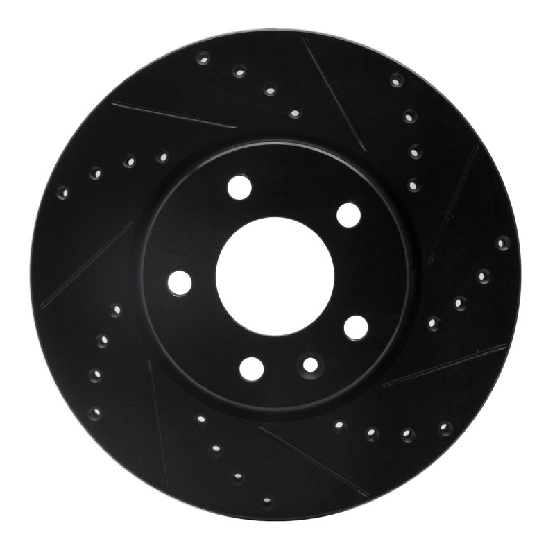 R1 Concepts R1 2011-2025 Buick LaCrosse Front Right Drilled & Slotted Black Brake Rotor