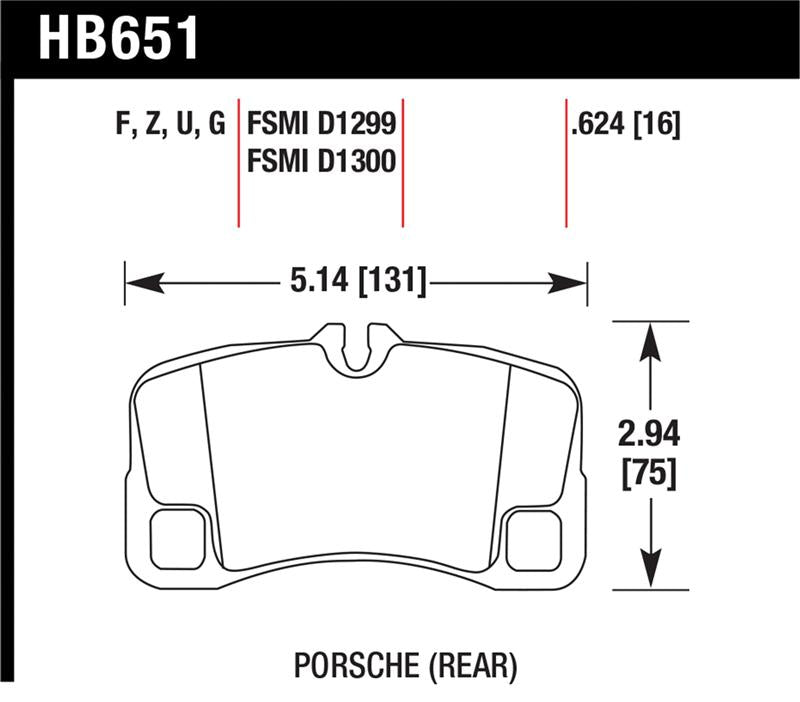 Hawk Performance Hawk 07-08 Porsche 911 Turbo/911 GT3/911 GT3 CUP Rear DTC-70 Race Brake Pads
