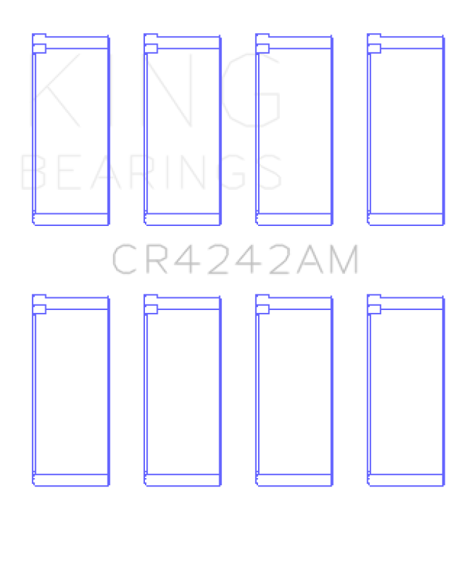 King Engine Bearings Honda B16A2/B16A3 (Size +1.0mm) Connecting Rod Bearing Set