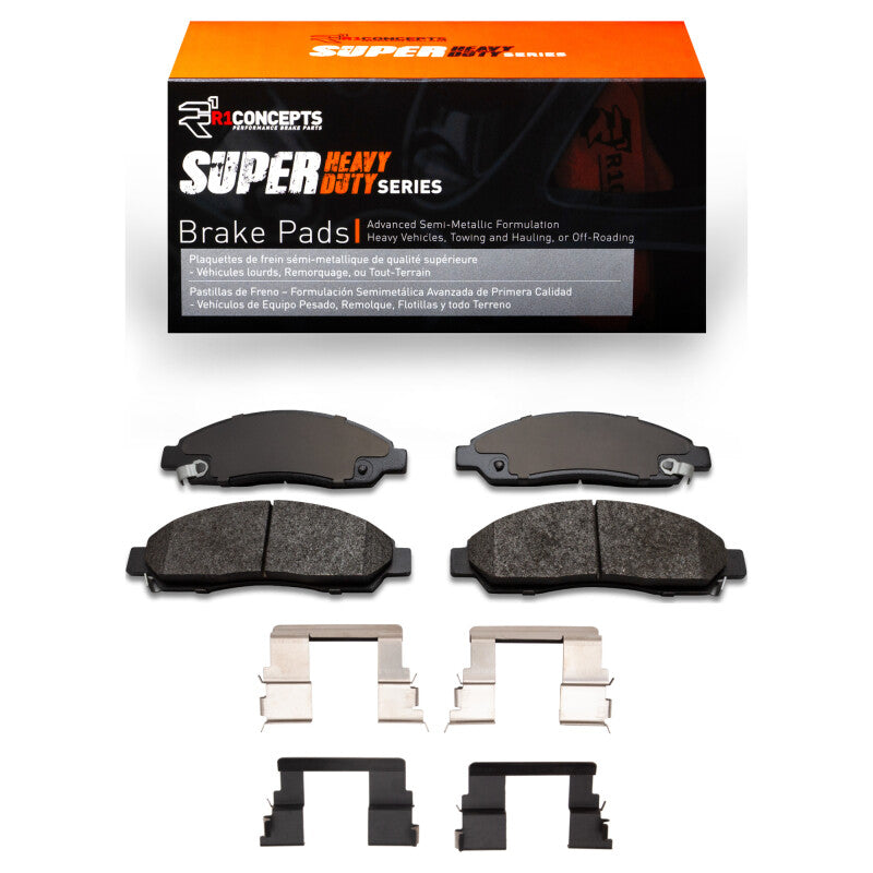 R1 Concepts R1 2004-2008 Chevrolet Colorado Front R1 Super Duty Pads & Hardware Kit