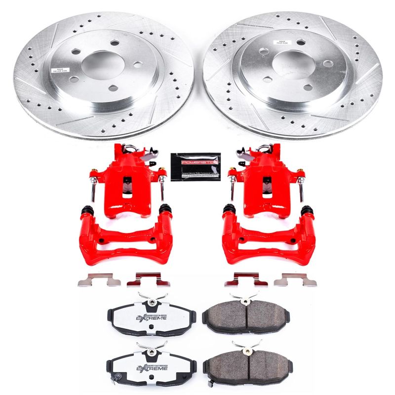 PowerStop Power Stop 2012 Ford Mustang Rear Z26 Street Warrior Brake Kit w/Calipers