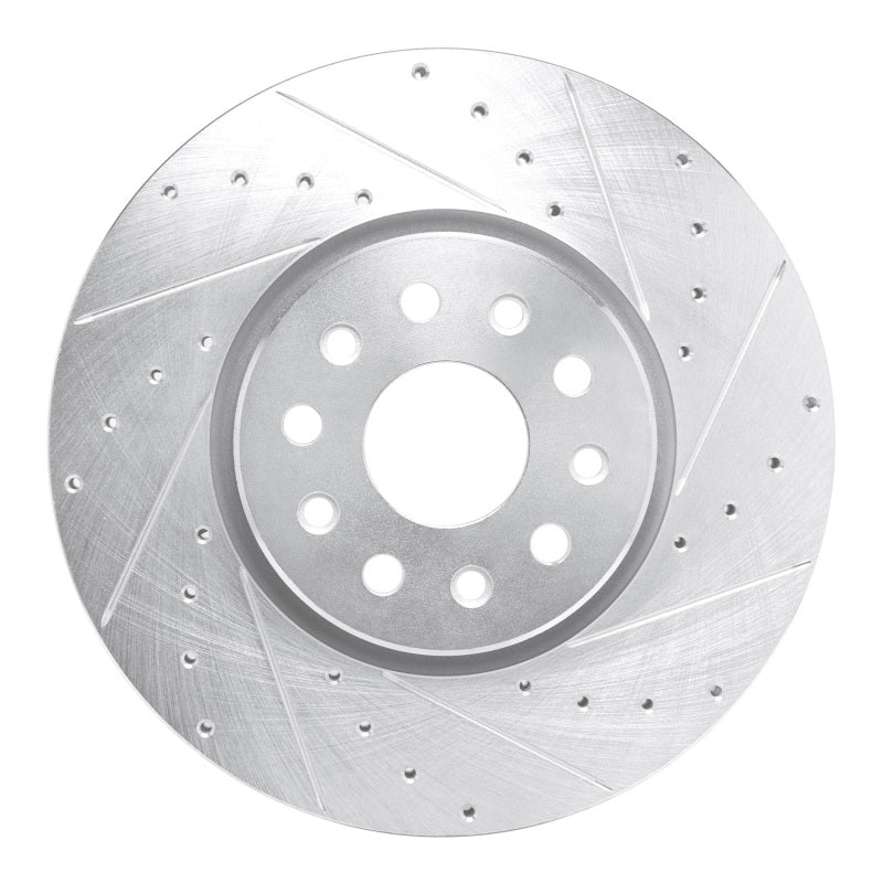R1 Concepts R1 21-25 Dodge Charger Daytona Front Right Drilled & Slotted Silver Brake Rotor