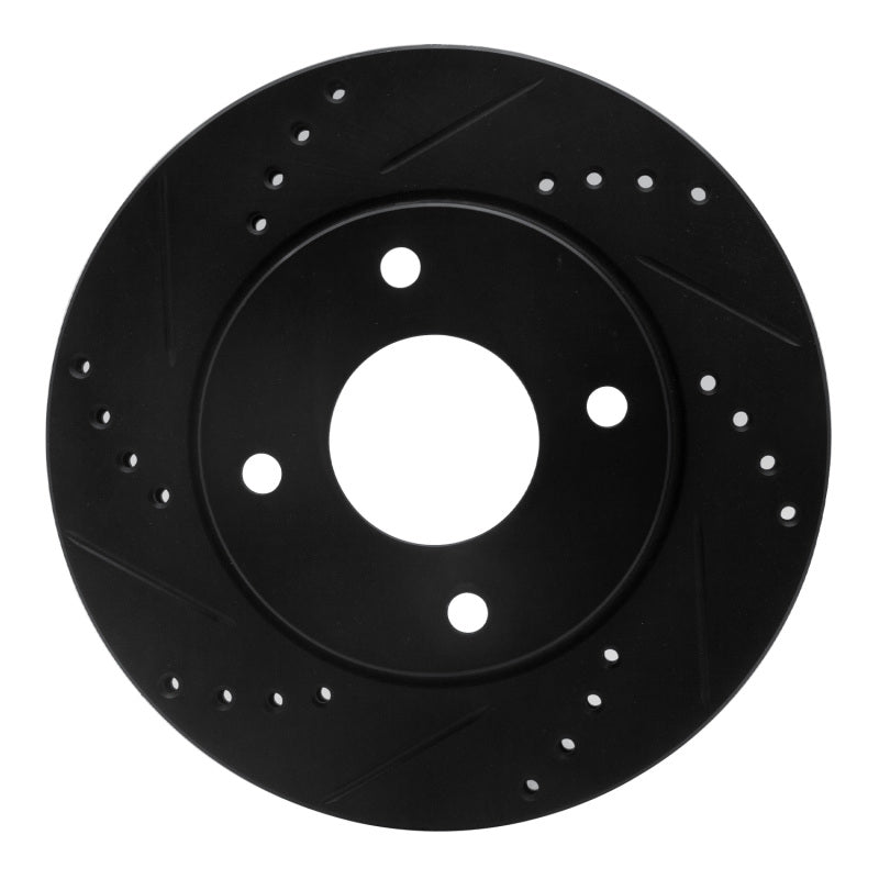 R1 Concepts R1 07-17 Nissan TIIDA (Mexico) Front Left Drilled & Slotted Black Brake Rotor