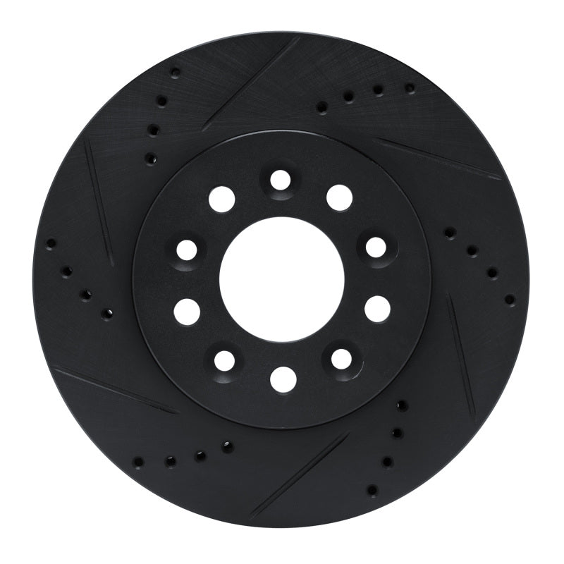 R1 Concepts R1 04-07 Ford Freestar Front Left Drilled & Slotted Black Brake Rotor