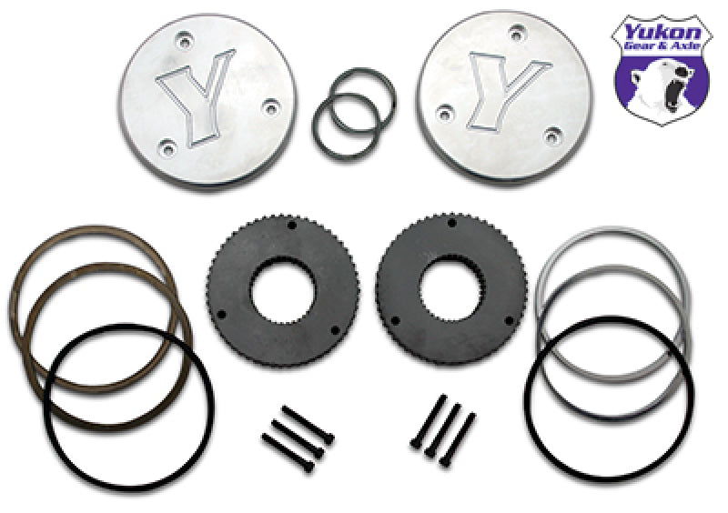 Yukon Gear & Axle Yukon Gear Hardcore Drive Flange Kit For Dana 60 / 35 Spline Outer Stubs. Yukon Engraved Caps