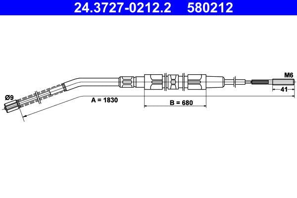 BOSCH 1987477311 Parking Brake Cable Pull