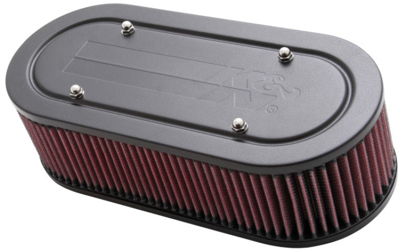 K&N Engineering K&N Custom Oval Racing Assembly Red 11.96in Inside Length / 5.22in Inside Width / 3.25in Filter H