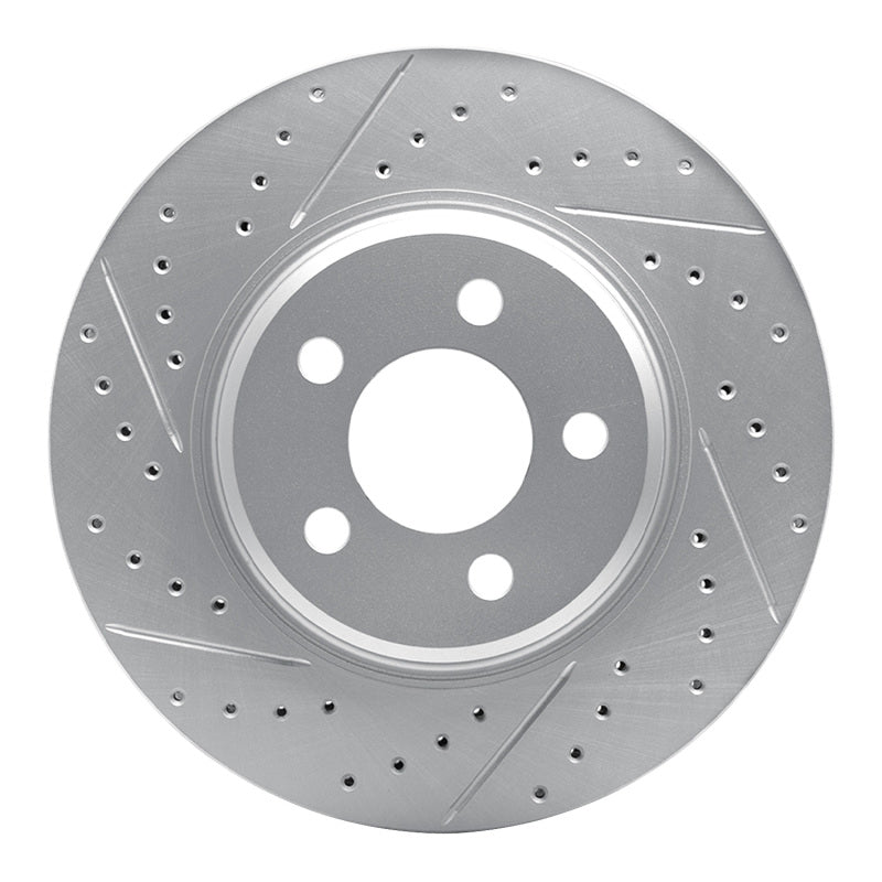 R1 Concepts R1 08-12 Jeep J8 Front Left Drilled & Slotted Geo-Carbon Rotor