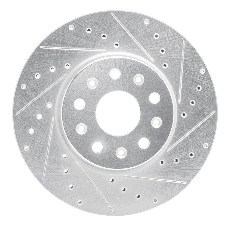 R1 Concepts R1 16-25 Cadillac CT5 Front Right Drilled & Slotted Silver Brake Rotor