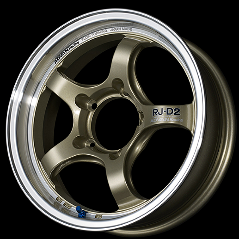 Advan RG-D2 16x7.0 / +48 Offset / 4x100 / 63mm Bore / Machining and Champagne Gold