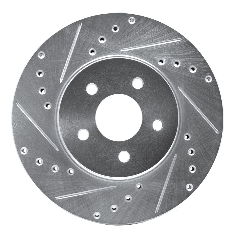 R1 Concepts R1 01-08 Ford Mondeo (Mexico) Front Left Drilled & Slotted Silver Brake Rotor