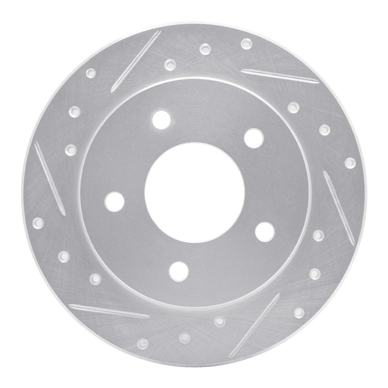 R1 Concepts R1 86-92 Buick Reatta Rear Left Drilled & Slotted Silver Brake Rotor