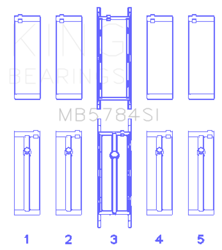 King Engine Bearings BMW N20B20 (Size +0.75mm) Main Bearing Set