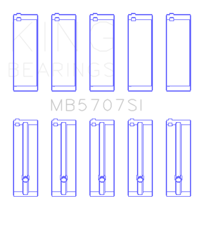 King Engine Bearings Hyundai G4KE / G4KC (Size +25) Main Bearings (Set of 5)