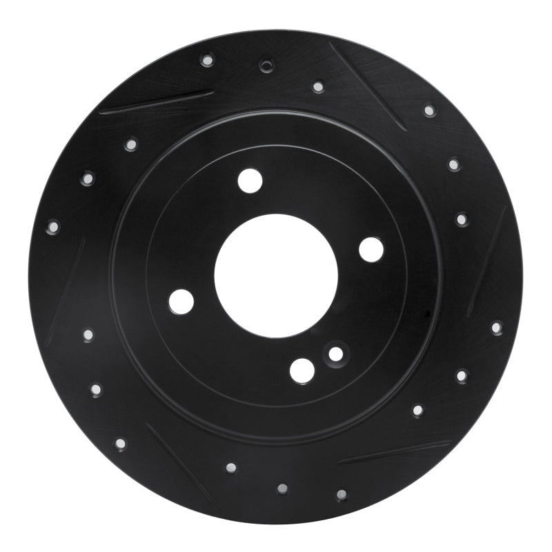 R1 Concepts R1 12-25 Dodge Attitude (Mexico) Rear Right Drilled & Slotted Black Brake Rotor