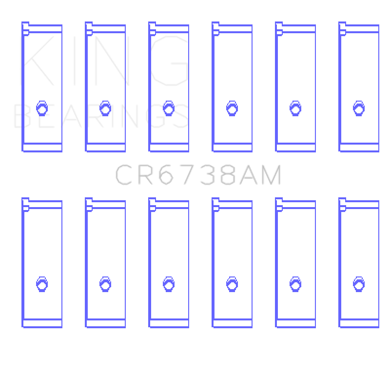 King Engine Bearings Honda C27A4 (Size +0.50mm) Connecting Rod Bearing Set